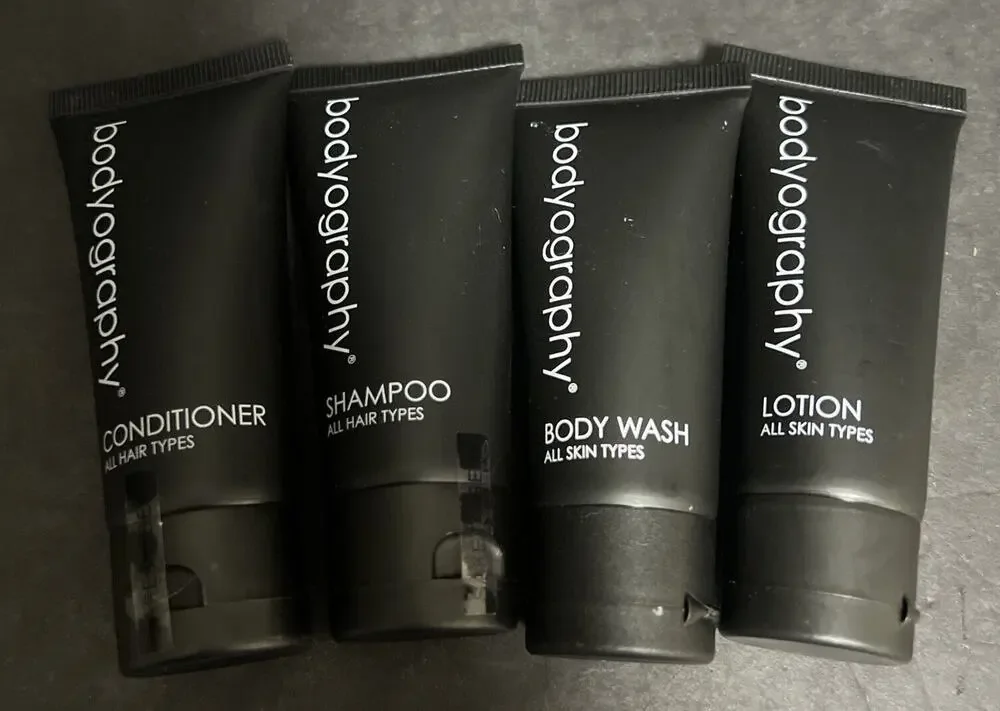 BODYOGRAPHY Travel Size Bath Toiletries Shampoo Conditioner Body Wash Lotion New